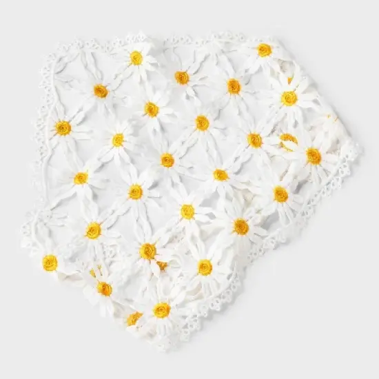 Daisy Knit Headscarf - Wild Fable&trade; White/Yellow image {2}