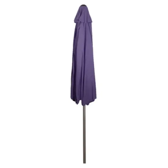 Northlight 9ft Outdoor Patio Market Umbrella with Hand Crank and Tilt - Purple image {7}