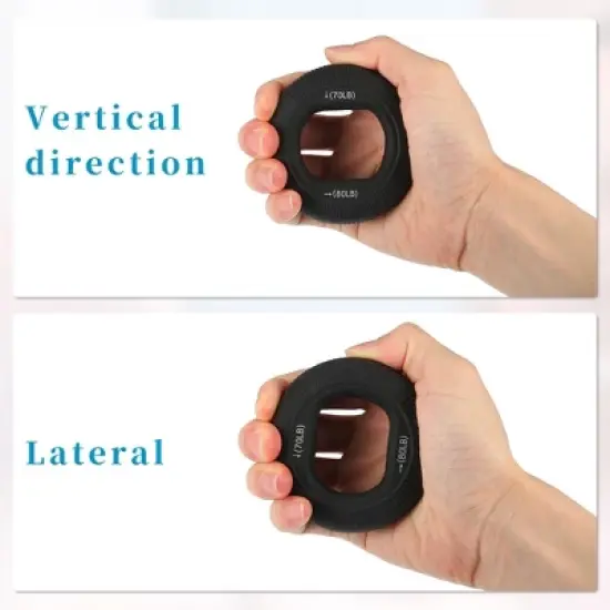 Unique Bargains Silicone Hand Grip Circle Adjustable Strength Grip 70-80LBS image {4}