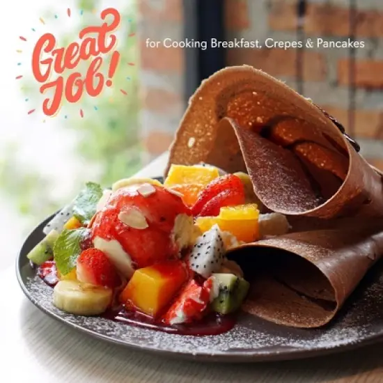 NutriChef Electric Griddle Crepe Maker - Nonstick Pan Cooktop with Automatic Temperature Control & Plug-in Operation for Kitchen & Countertop. image {5}