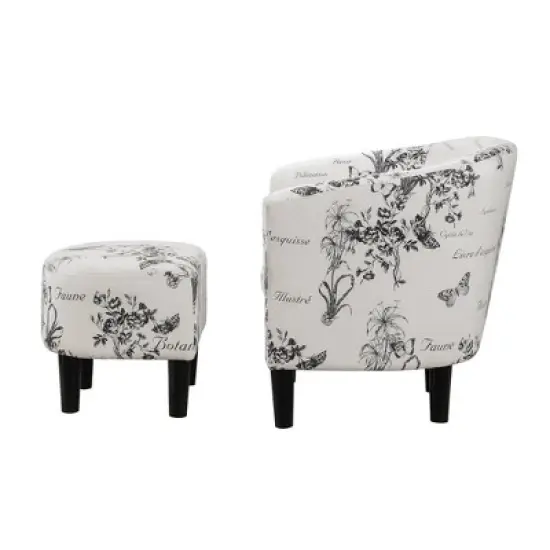 Breighton Home Take a Seat Churchill Accent Chair with Ottoman image {4}