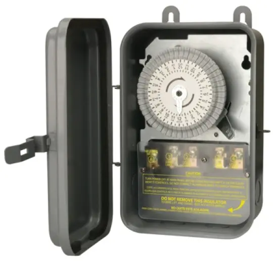 Woods - Outdoor - Mechanical Timer Switch - 277 V - Gray image {1}