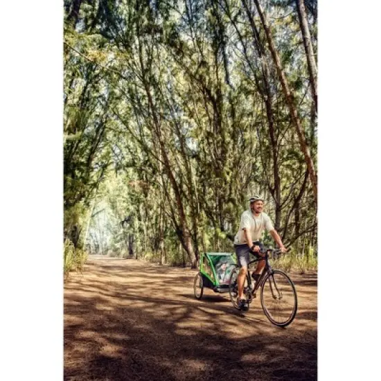 Thule Cadence Double Child Bicycle Trailer, Green image {1}