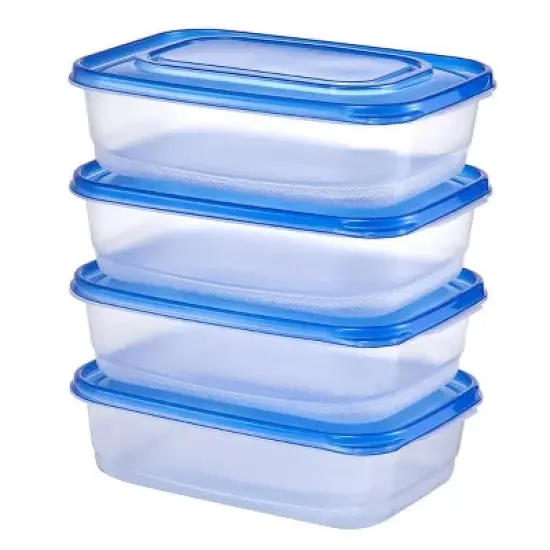 (2 pack) 5.23Cup Plastic Rectangle Food Storage Container image {2}