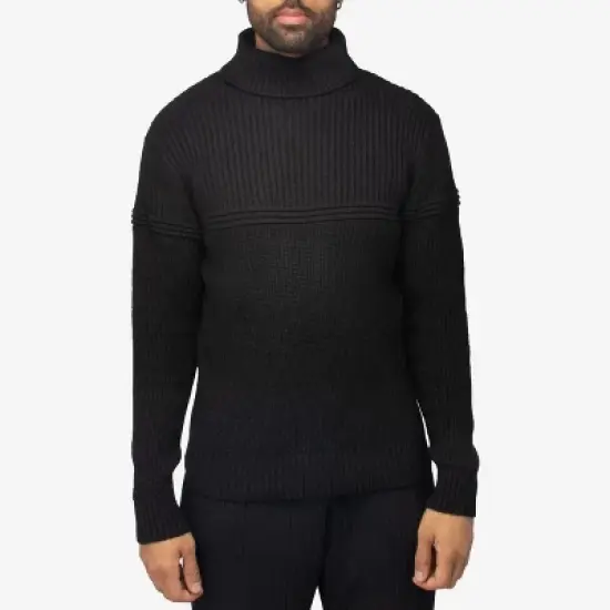 X RAY Men's Ribbed Pattern Turtleneck Sweater image {5}