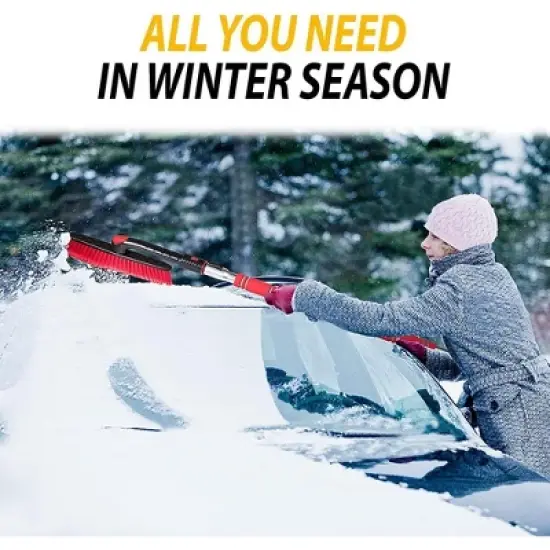 Zone Tech Extendable Snow Brush and Ice Scraper for Car, Perfect Accessories for Winter Snow and Ice Remover For Car, SUVs image {7}