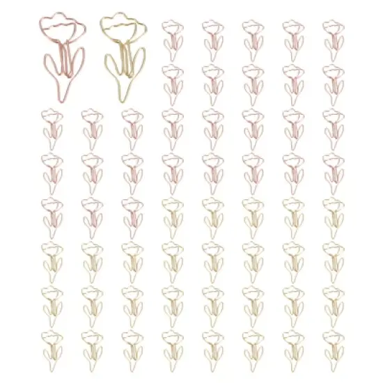 Unique Bargains Carbon Steel Office Decorative Paper Clips and Fasteners 60 Pcs image {4}