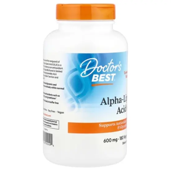 Doctor's Best Alpha-Lipoic Acid 600, 600 mg, 180 Veggie Caps image {3}