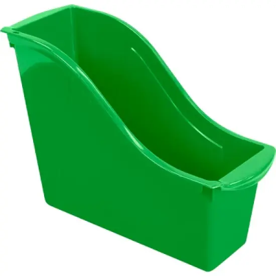 Storex Small Book Bin, Green, Pack of 6 image {2}
