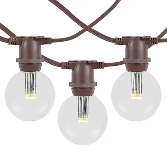 Novelty Lights Globe Outdoor String Lights with 25 In-Line Sockets Brown Wire 25 Feet image {10}