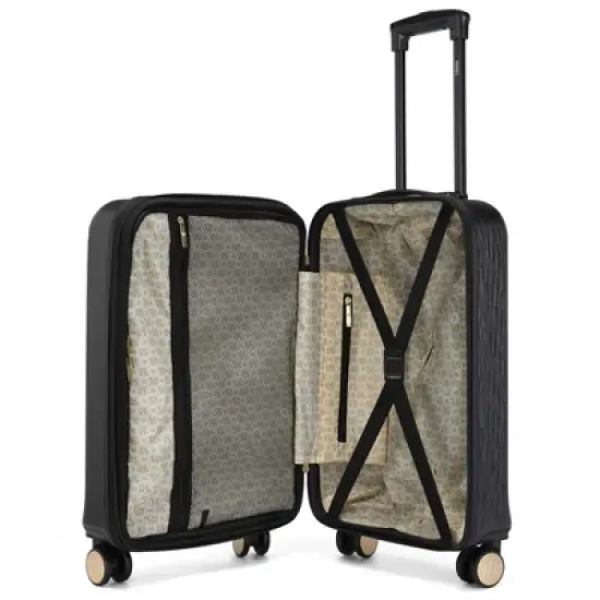 Badgley Mischka Diamond Expandable Hardside Checked 3pc Luggage Set image {9}