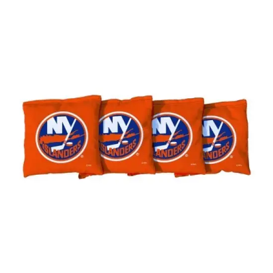 NHL New York Islanders Corn-Filled Cornhole Bags Orange - 4pk image {1}