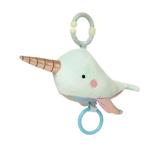 Manhattan Toy Under the Sea Narwhal Baby Teether & Travel Pull Toy image {2}