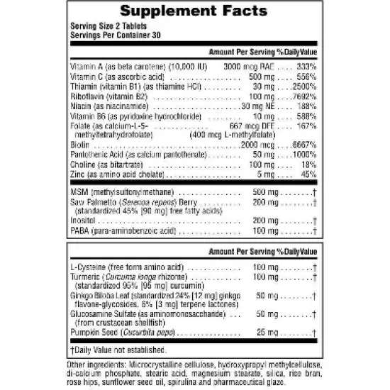 Ultra Hair Plus Mens by Nature's Plus  -  60 Tablet image {1}