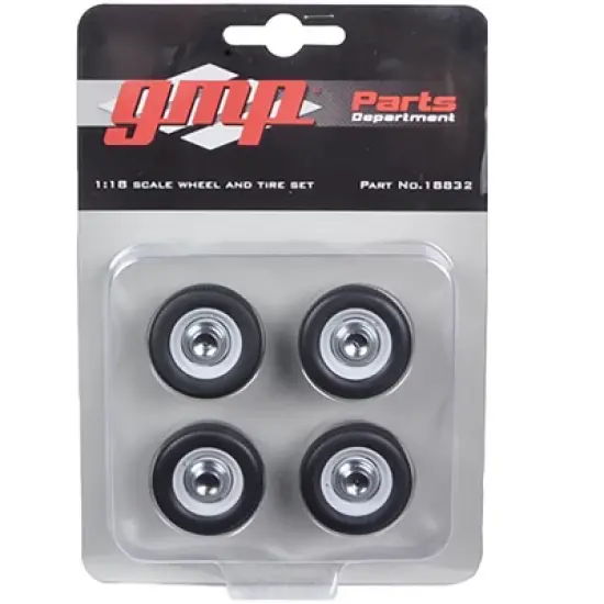 Wheel and Tire Set of 4 from 1970 Yenko Nova Dog Dish 1/18 by GMP image {2}