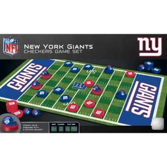 MasterPieces Officially licensed NFL New York Giants Checkers Board Game for Families and Kids ages 6 and Up image {5}