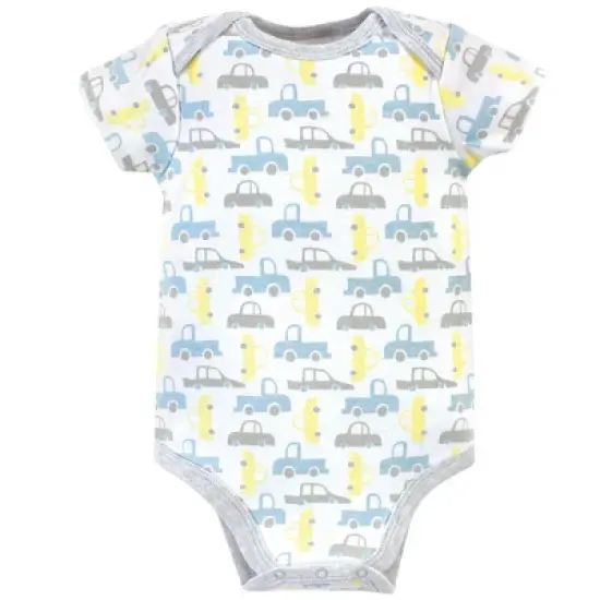 Luvable Friends Baby Boy Cotton Bodysuits 5pk, Trucks image {1}