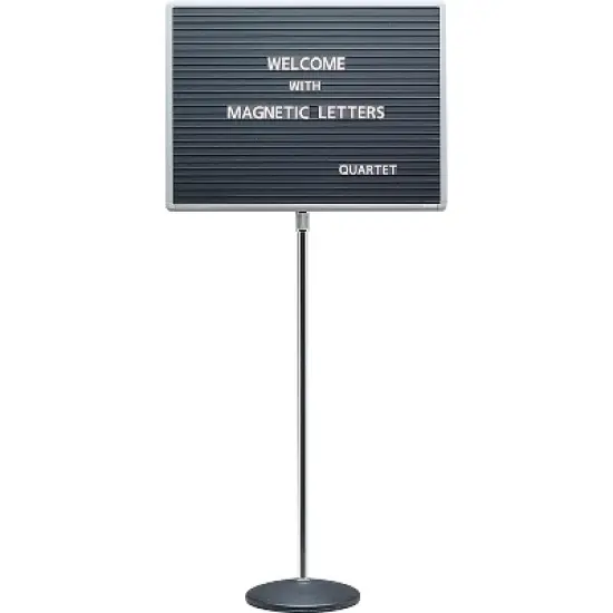 Quartet Magnetic Letterboard 20"x16"x45-62" CE Stand/BK Base 7920M image {1}