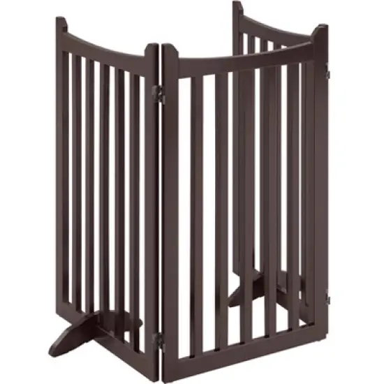 Yaheetech 3-Panel Wooden Pet Gate Pet Barrier for Doorway, Stairs image {8}