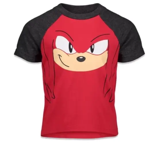 SEGA Sonic The Hedgehog Knuckles Tails 3 Pack Graphic T-Shirts Red/Blue/Yellow Little Kid to Big Kid image {4}