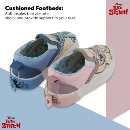 Disney's Lilo and Stitch Girls Slip On Sneakers - Lilo, Stitch, Angel, Ohana Slip-On Design Shoes for Kids - Disney Stitch Slip On Sneakers (10) image {4}