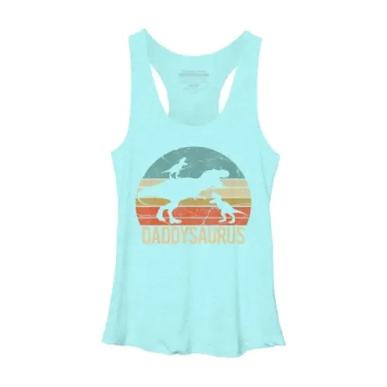 Women's Design By Humans Retro Daddy Dinosaur Daddysaurus Roar By nathanhoang Racerback Tank Top image {6}