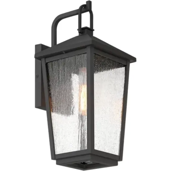 John Timberland Misty 16 1/4" High Sand Black Outdoor Wall Light image {6}