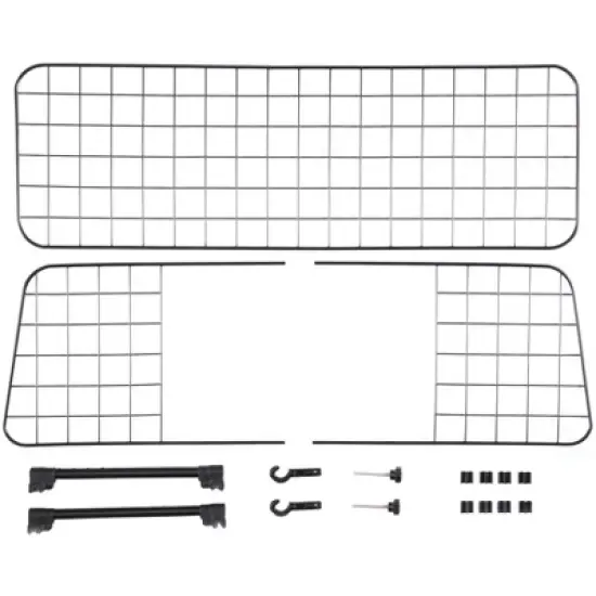 PawsMark Adjustable Pet Barrier Gate For SUV's, Cars Vans and Vehicles Safety Car Divider for Dogs Pets, Wire Mesh Universal Fit image {7}
