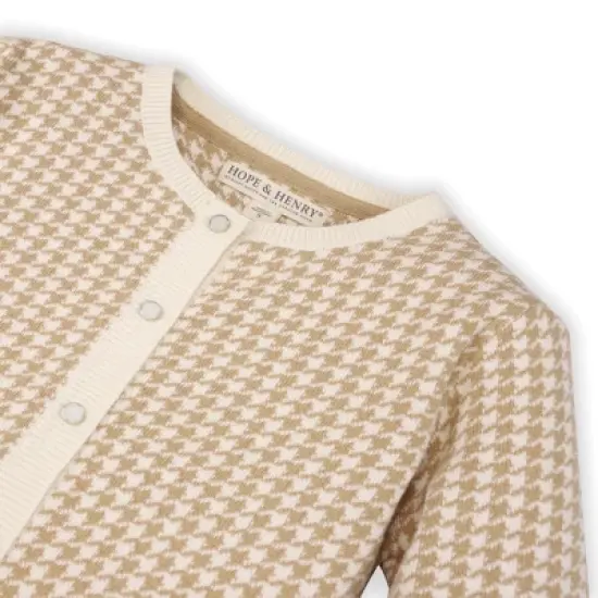 Hope & Henry Girls' Organic Cotton Long Sleeve Cardigan and Skirt Sweater Set, Infant image {4}