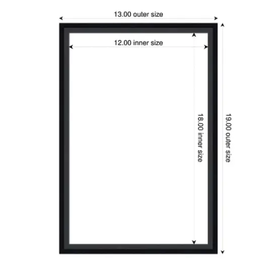 Amanti Art Lucie Black Framed Dry Erase Magnetic Board image {4}