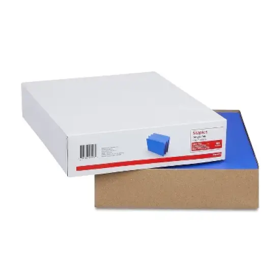 HITOUCH BUSINESS SERVICES File Folders Straight Cut Letter Size Blue 100/Box TR509679/509679 image {2}