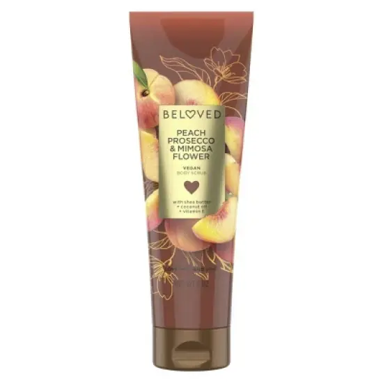 Beloved Peach Prosecco & Mimosa Flower Sugar Scrub - 8oz image {6}