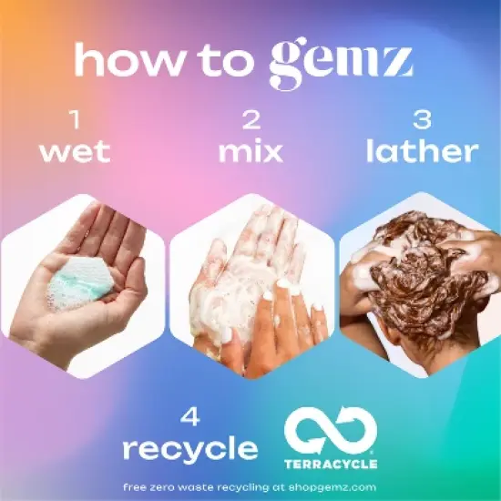 gemz Volumizing Shampoo, Up All Day, Color Safe - 5ct/0.3oz image {3}