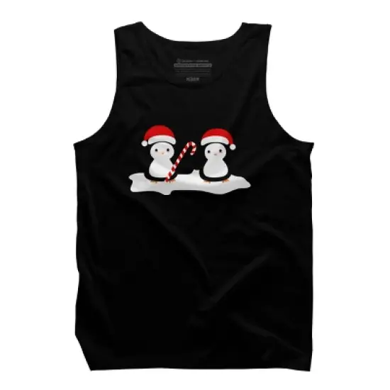 Men's Design By Humans Christmas penguins are so cute By happinessinatee Tank Top image {4}