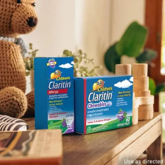 
Children's Claritin Loratadine Allergy Relief 24 Hour Non-Drowsy Grape Liquid image {1}