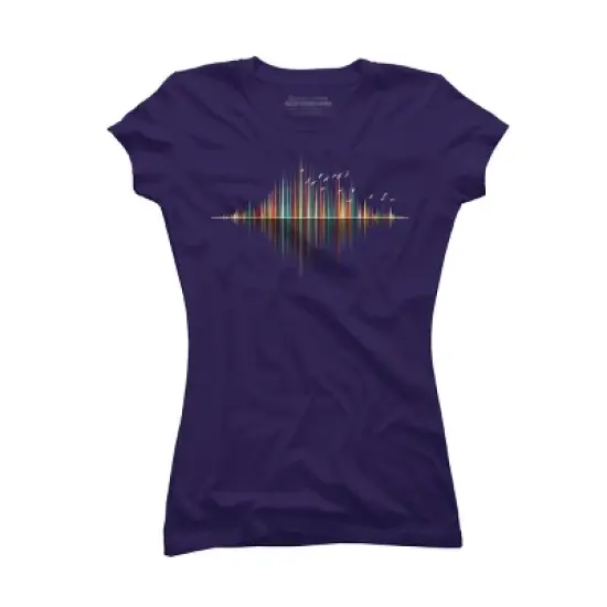 Junior's Design By Humans Nature's Music - Sound Wave By NomAdartStudio T-Shirt image {9}