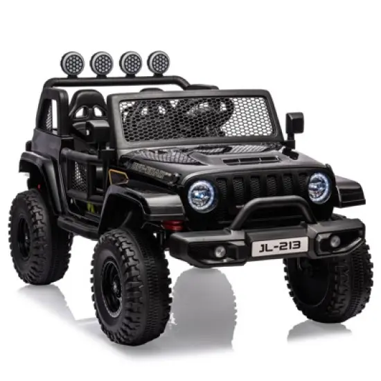 Kids Ride On Truck, 24V 2 Seater, Electric Vehicle for Toddlers, Switchable 2WD/4WD Ride On Car Toy, with RC, Trunk Storage image {7}