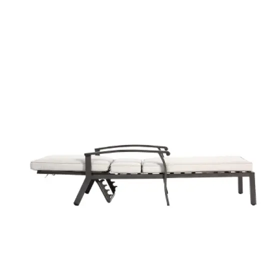 Patio Chaise Lounge Aluminium Cast Lounge Chair with Adjustable Backrest - ModernLuxe image {4}