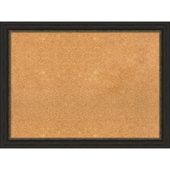 Amanti Art Accent Bronze Narrow Framed Corkboard, Natural Cork image {11}