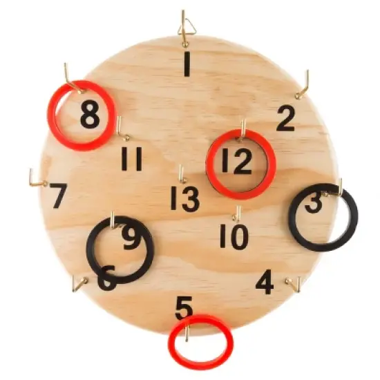 Toy Time Wooden Hook Ring Toss Game Set image {1}