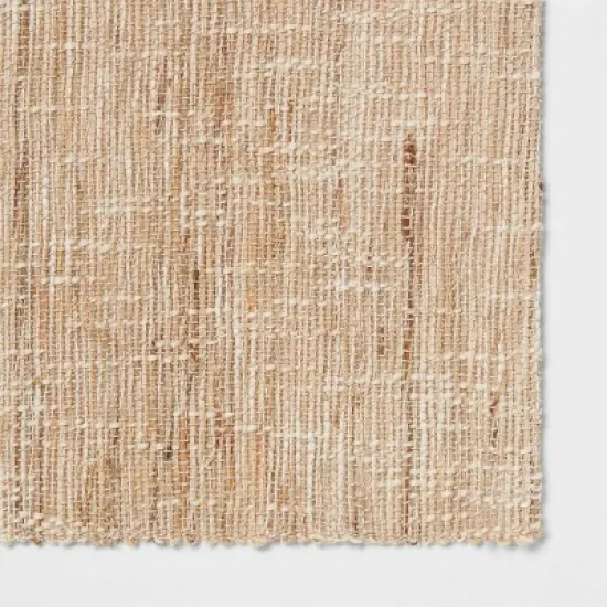 Hemp Natural Ramie Placemat - Threshold&trade;: Rectangle Basket Weave, Spot Clean, Dining Table Accessory, 19"x14" image {2}