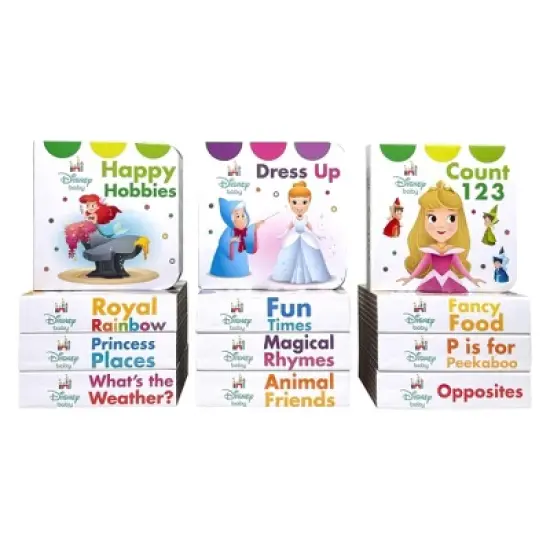 Disney Baby Princess - My First Library 12 Board Book Block Set - by Phoenix image {2}
