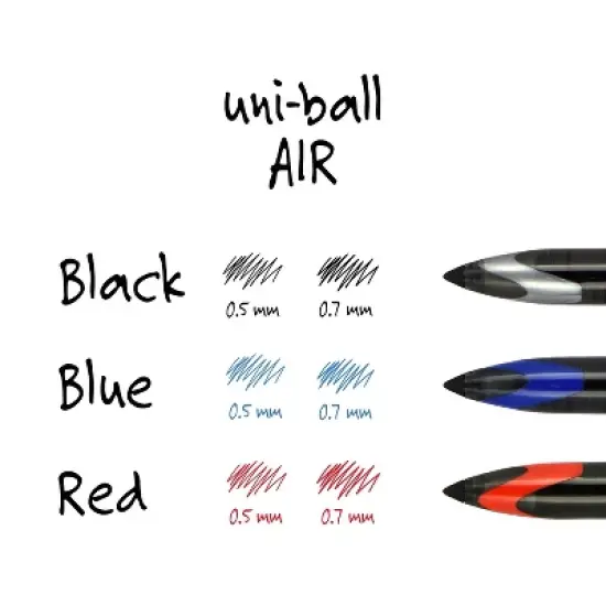 uni-ball AIR Rollerball Pens Bold Point Black Ink 3/Pack (1926808) 1498876 image {3}
