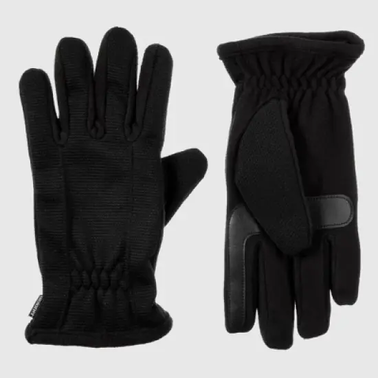 Isotoner Men's At Wrist Tech Stretch Gloves - Black image {1}