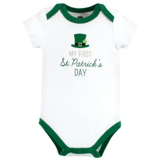 Hudson Baby Infant Boy Cotton Bodysuits, Lucky Charm image {2}