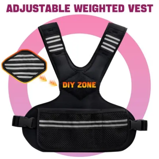 Adjustable Weighted Vest Women,  4-10 Lb/6-20 Lb Weight Vest with Ironsand Weights and DIY Zone for Walking, Jogging and Strength Training image {2}