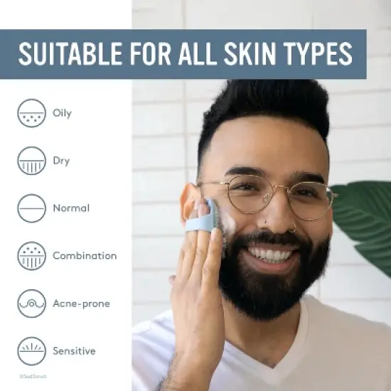 Sud Scrub&reg; Antimicrobial Silicone Face Scrubber, Gentle Face Exfoliator For Sensitive Skin, Facial Cleansing Brush For Acne image {3}