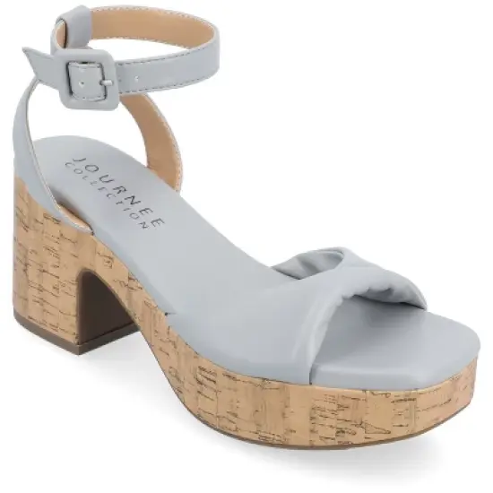 Journee Collection Womens Eianna Tru Comfort Foam Ankle Strap Platform Sandals image {11}