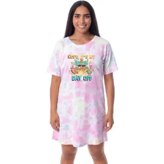 Nickelodeon SpongeBob SquarePants Womens' Nightgown Sleep Pajama Shirt Multicolored image {3}
