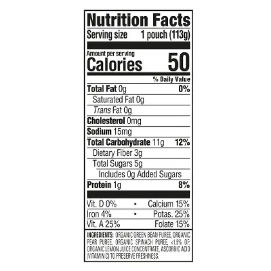 Happy Baby Organics Clearly Crafted Stage 2 Green Beans, Spinach & Pears - 4oz image {8}